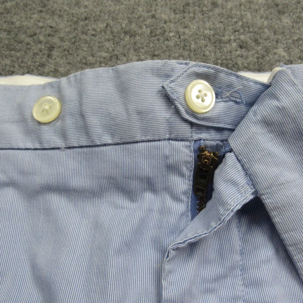 Polo Ralph Lauren Shorts Mens 40x8.5 Blue Stretch Straight Fit Hickory‎ Stripe